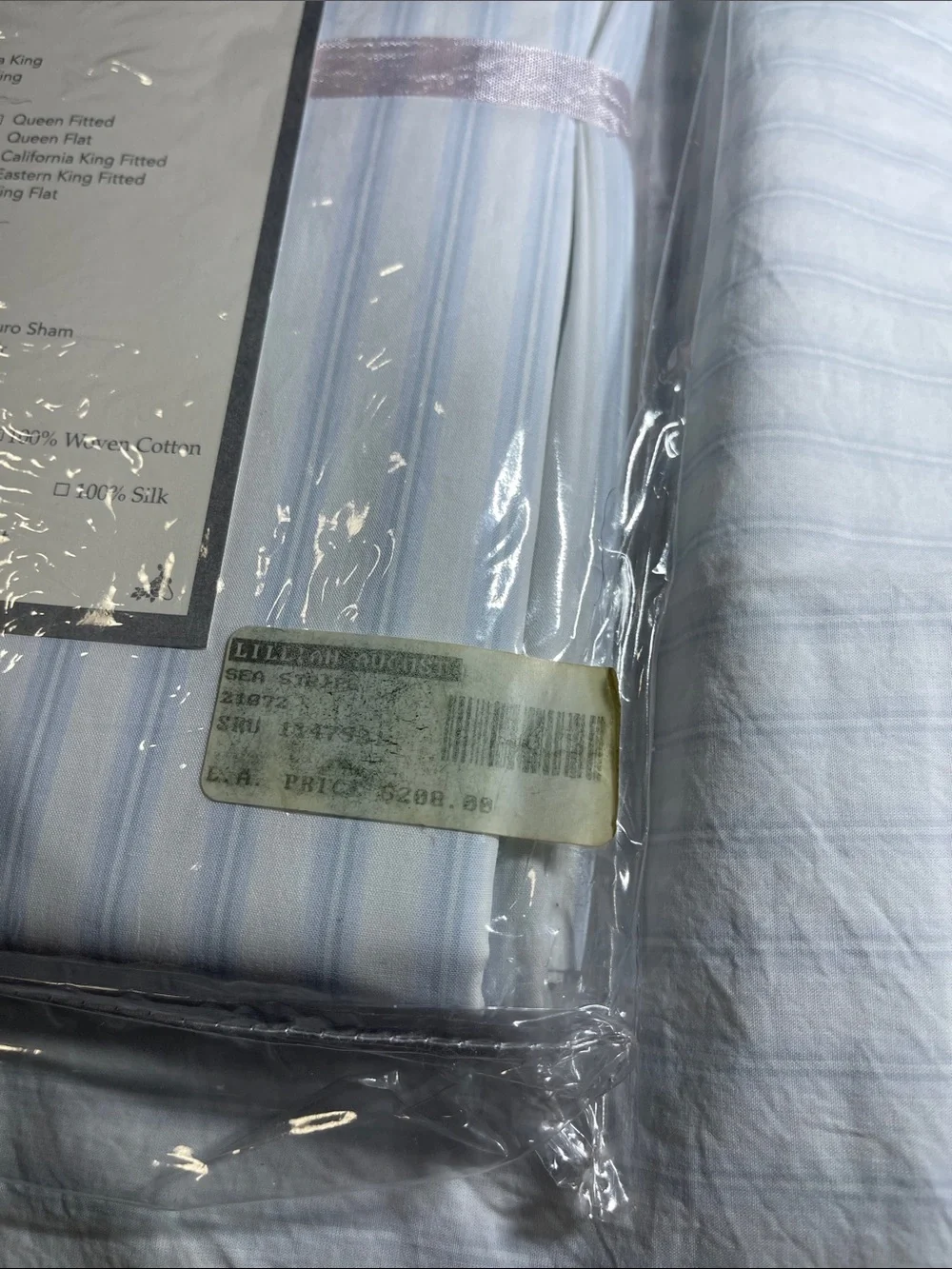 Rachel Ashwell, Shabby Chic NWT SEA STRIPE QUEEN, FLAT SHEET